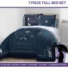 imageJay Franco Wednesday Addams Twin Size Comforter Set  5 Piece Bedding Includes Sheet Set ampamp Pillow Covers  Black ampamp White Gothic Super Soft Cozy BeddingBlue  Wednesday