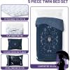 imageJay Franco Wednesday Addams Twin Size Comforter Set  5 Piece Bedding Includes Sheet Set ampamp Pillow Covers  Black ampamp White Gothic Super Soft Cozy BeddingBlue  Wednesday