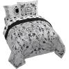 imageJay Franco Wednesday Addams Twin Size Comforter Set  5 Piece Bedding Includes Sheet Set ampamp Pillow Covers  Black ampamp White Gothic Super Soft Cozy BeddingGray  Wednesday