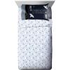 imageJay Franco Wednesday Addams Twin Size Comforter Set  5 Piece Bedding Includes Sheet Set ampamp Pillow Covers  Black ampamp White Gothic Super Soft Cozy BeddingBlue  Wednesday