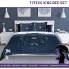imageJay Franco Wednesday Addams Twin Size Comforter Set  5 Piece Bedding Includes Sheet Set ampamp Pillow Covers  Black ampamp White Gothic Super Soft Cozy BeddingBlue  Wednesday