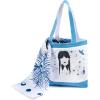 imageJay Franco Wednesday Beach Tote Bag and Towel Set  Canvas Shoulder Handbag Measures 16 x 14 Inches Double Straps with Super Soft and Absorbent 28 x 58 Inch Beach Towel