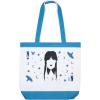 imageJay Franco Wednesday Beach Tote Bag and Towel Set  Canvas Shoulder Handbag Measures 16 x 14 Inches Double Straps with Super Soft and Absorbent 28 x 58 Inch Beach Towel