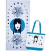 imageJay Franco Wednesday Beach Tote Bag and Towel Set  Canvas Shoulder Handbag Measures 16 x 14 Inches Double Straps with Super Soft and Absorbent 28 x 58 Inch Beach Towel