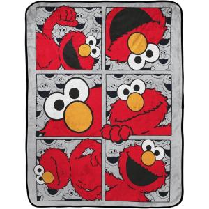 imageJay Franco Sesame Street Hip Elmo Throw Blanket  Measures 40 x 50 inches Kids Bedding  Fade Resistant Super Soft FleeceGray  Sesame Street