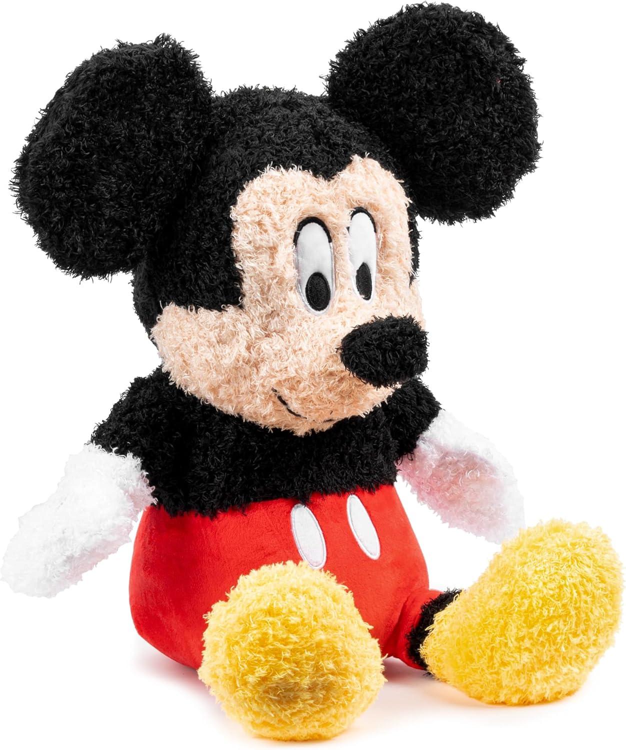 imageJay Franco Disney Mickey Mouse Fuzzy Plush Pillow Buddy  Super Soft Stuffed Pillow  Polyester Microfiber