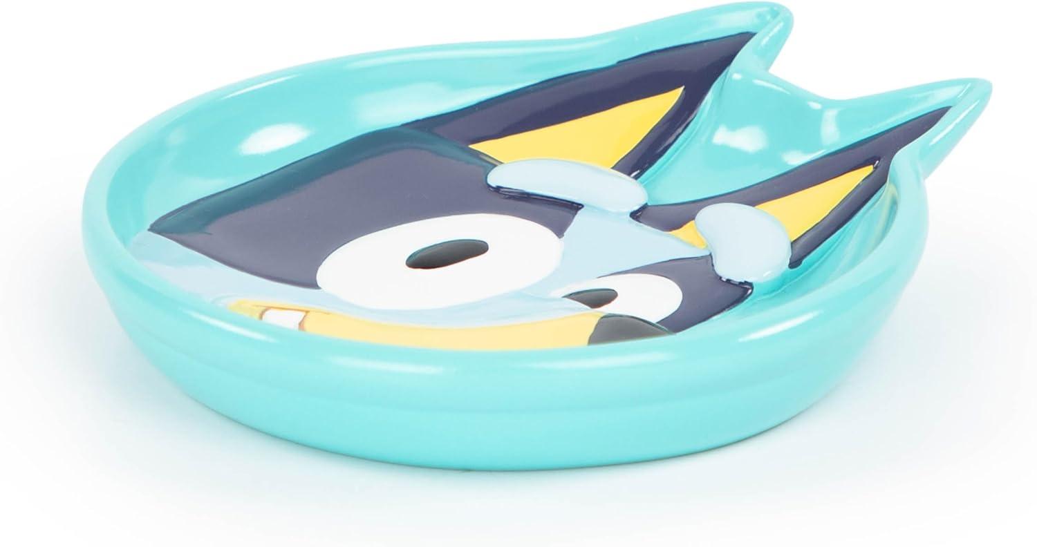 imageJay Franco Disney Mickey Mouse Soap Dish  Black Resin Sponge HolderJewelry Dish  Bathroom DcorBlue  Bluey