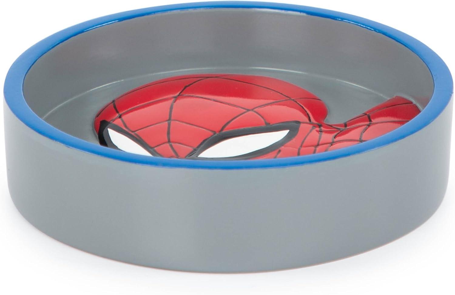 imageJay Franco Disney Mickey Mouse Soap Dish  Black Resin Sponge HolderJewelry Dish  Bathroom DcorGray  Spiderman