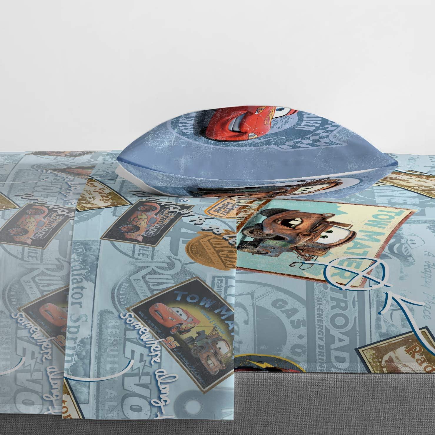 imageJay Franco Disney Pixar Tune Up 3 Piece Twin Sheet Set BlueCars