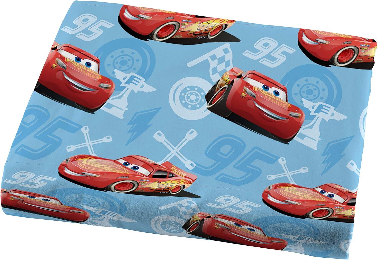 imageJay Franco DisneyPixar Cars Tune Up BlueGray 4 Piece Full Sheet Set with Lightning McQueen ampamp Mater Official DisneyPixar ProductBlue  Cars