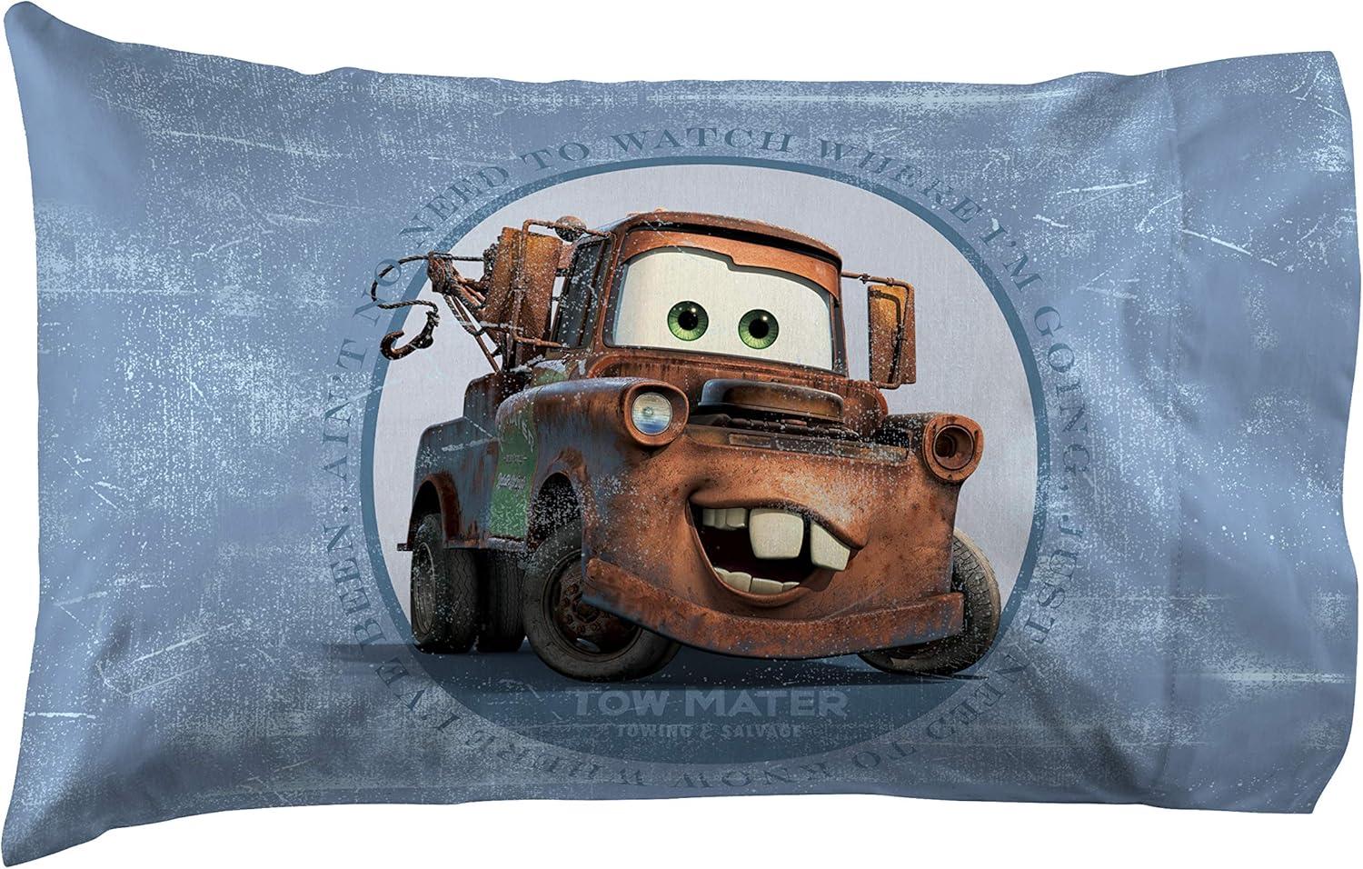 imageJay Franco DisneyPixar Cars Tune Up BlueGray 4 Piece Full Sheet Set with Lightning McQueen ampamp Mater Official DisneyPixar ProductBlue  Cars