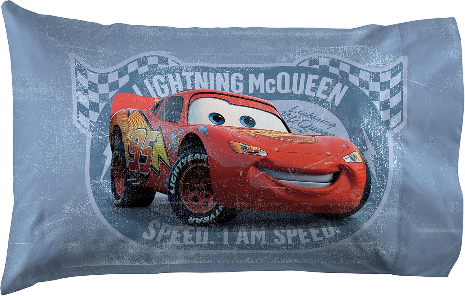 imageJay Franco DisneyPixar Cars Tune Up BlueGray 4 Piece Full Sheet Set with Lightning McQueen ampamp Mater Official DisneyPixar ProductBlue  Cars