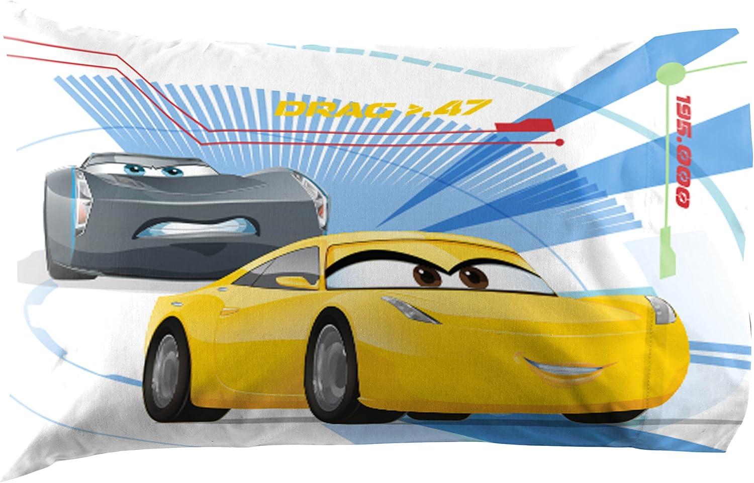 imageJay Franco DisneyPixar Cars Tune Up BlueGray 4 Piece Full Sheet Set with Lightning McQueen ampamp Mater Official DisneyPixar ProductCars Red
