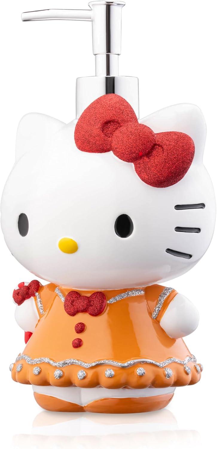 imageJay Franco Hello Kitty Candy Cane Soap Dispenser  Christmas ampamp Holiday Season Bathroom Dcor and Storage  Resin Lotion Pump