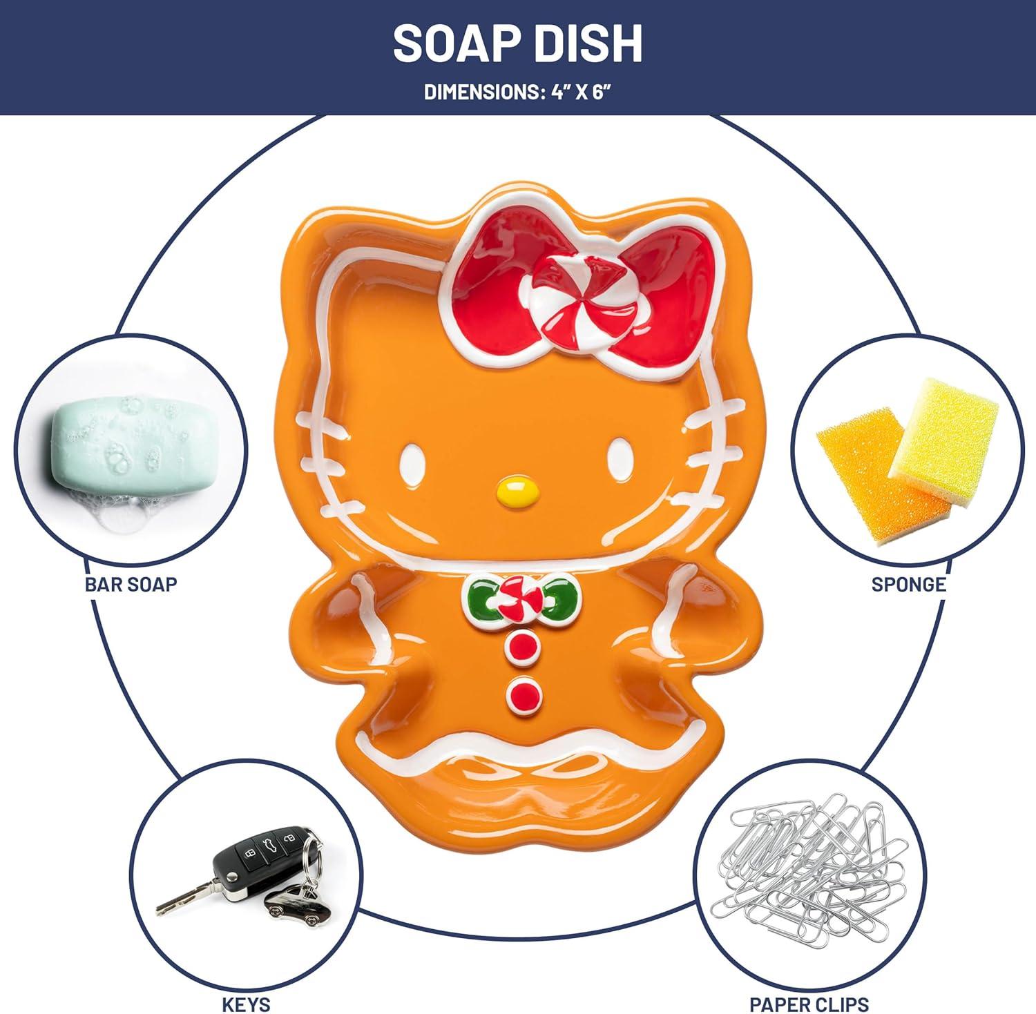 imageJay Franco Hello Kitty Gingerbread Cookie Soap Dish  Christmas ampamp Holiday Season Bathroom Dcor Sponge Holder