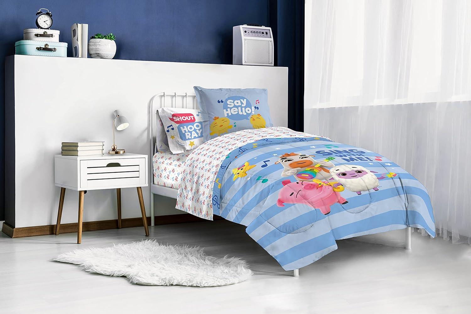 imageJay Franco Marvel Comics Captain America Twin Comforter Set  5 Piece Bed Set Includes Sheet Set ampamp Pillow Covers  Super Soft Avengers Kids BeddingBlue  Little Baby Bum
