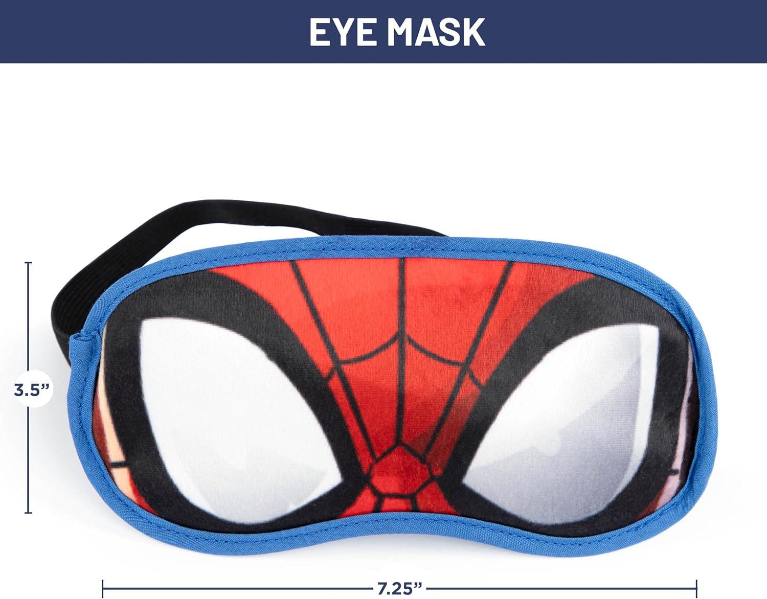 imageJay Franco Marvel Spiderman 3 Piece Sleepover Set  Cozy ampamp Warm Kids Slumber Bag with Pillow ampamp Eye Mask Official Marvel Product