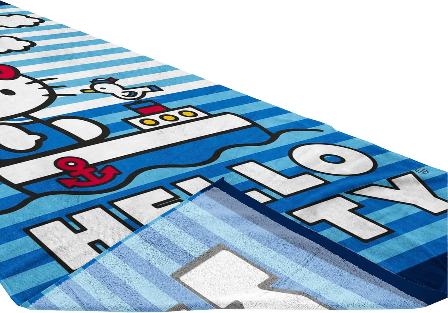 imageJay Franco Minecraft Creeper Kids Bath Pool Beach Towel  Super Soft ampamp Absorbent Blue 100 Cotton Towel Measures 28 x 58Blue  Hello Kitty 01