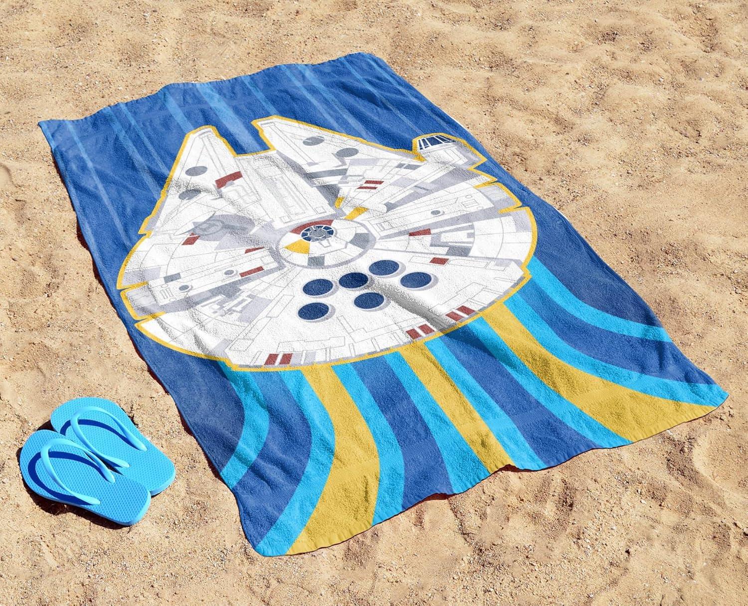 imageJay Franco Minecraft Creeper Kids Bath Pool Beach Towel  Super Soft ampamp Absorbent Blue 100 Cotton Towel Measures 28 x 58Blue  Star Wars 01