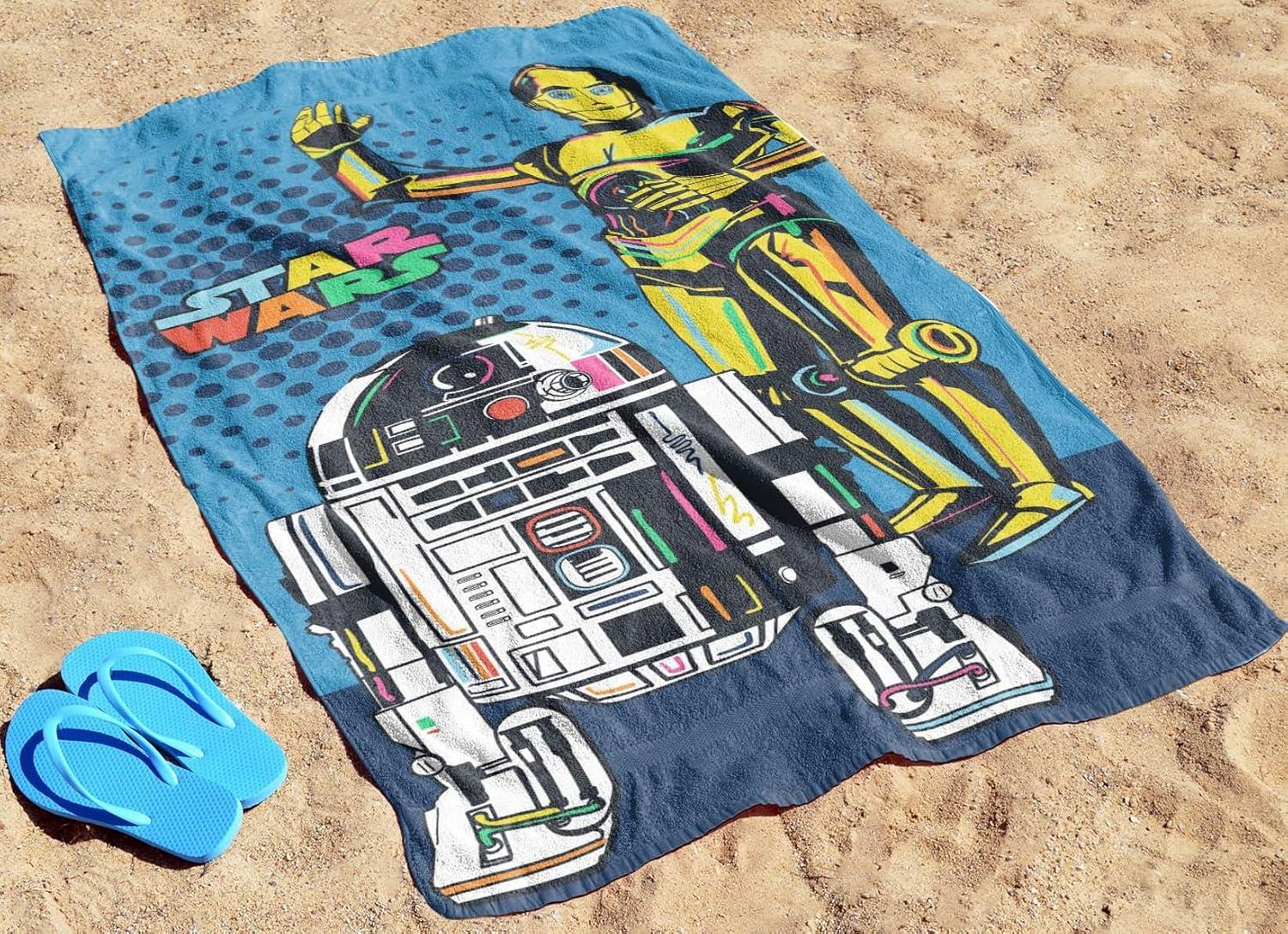 imageJay Franco Minecraft Creeper Kids Bath Pool Beach Towel  Super Soft ampamp Absorbent Blue 100 Cotton Towel Measures 28 x 58Blue  Star Wars 02