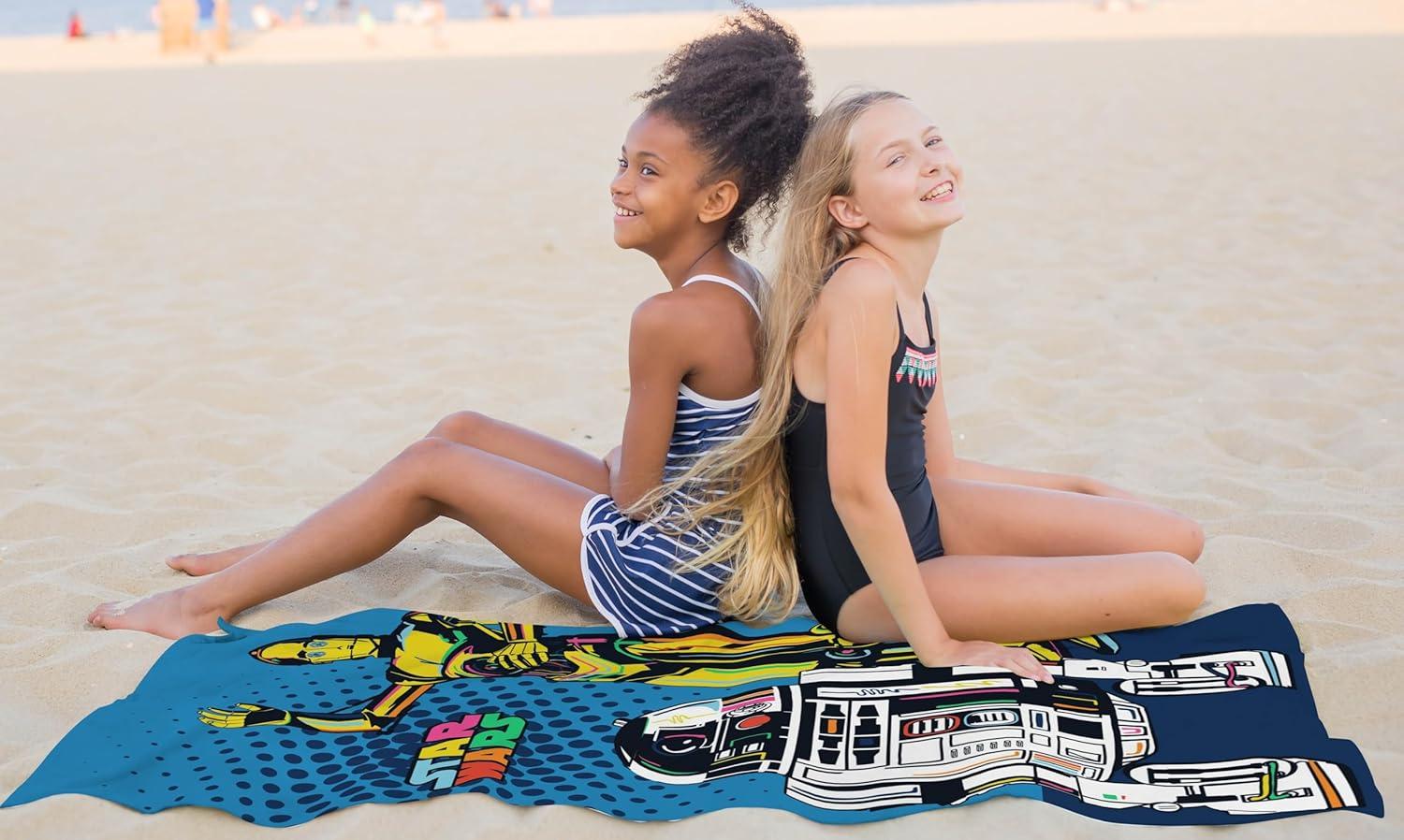 imageJay Franco Minecraft Creeper Kids Bath Pool Beach Towel  Super Soft ampamp Absorbent Blue 100 Cotton Towel Measures 28 x 58Blue  Star Wars 02
