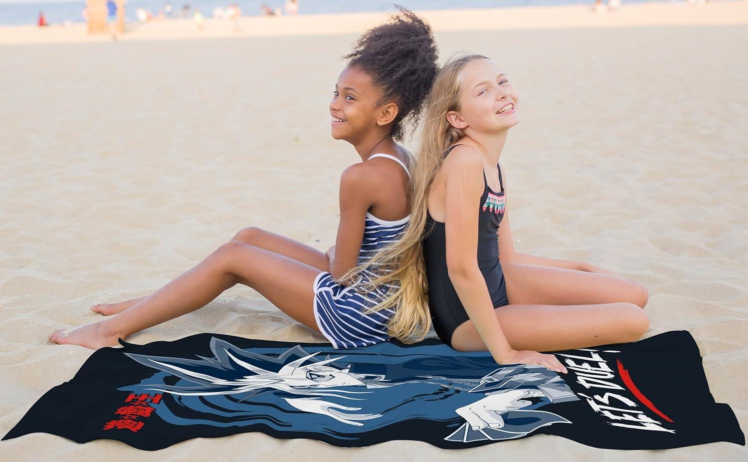 imageJay Franco Minecraft Creeper Kids Bath Pool Beach Towel  Super Soft ampamp Absorbent Blue 100 Cotton Towel Measures 28 x 58Blue  Yugioh