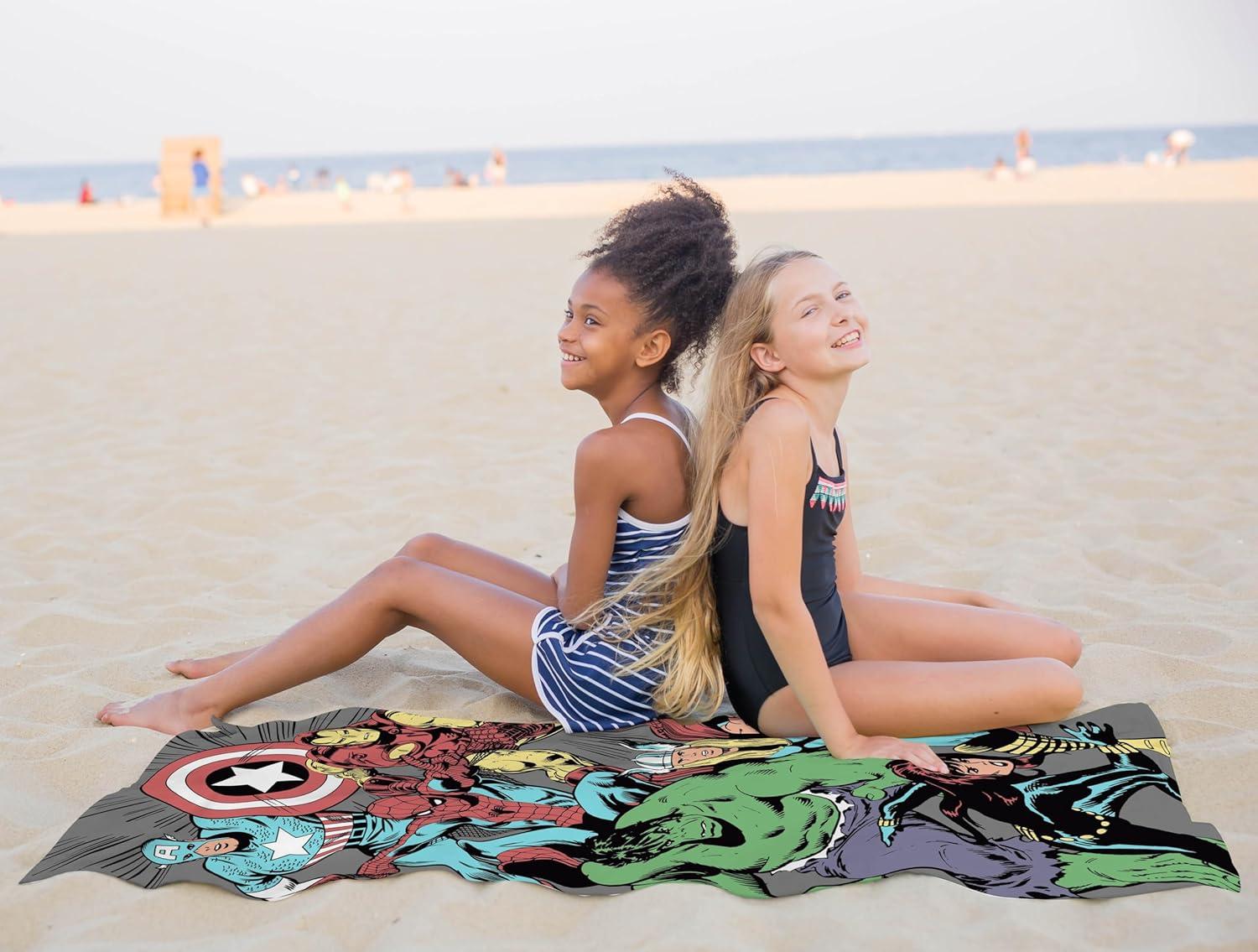 imageJay Franco Minecraft Creeper Kids Bath Pool Beach Towel  Super Soft ampamp Absorbent Blue 100 Cotton Towel Measures 28 x 58Gray  Marvel Comics