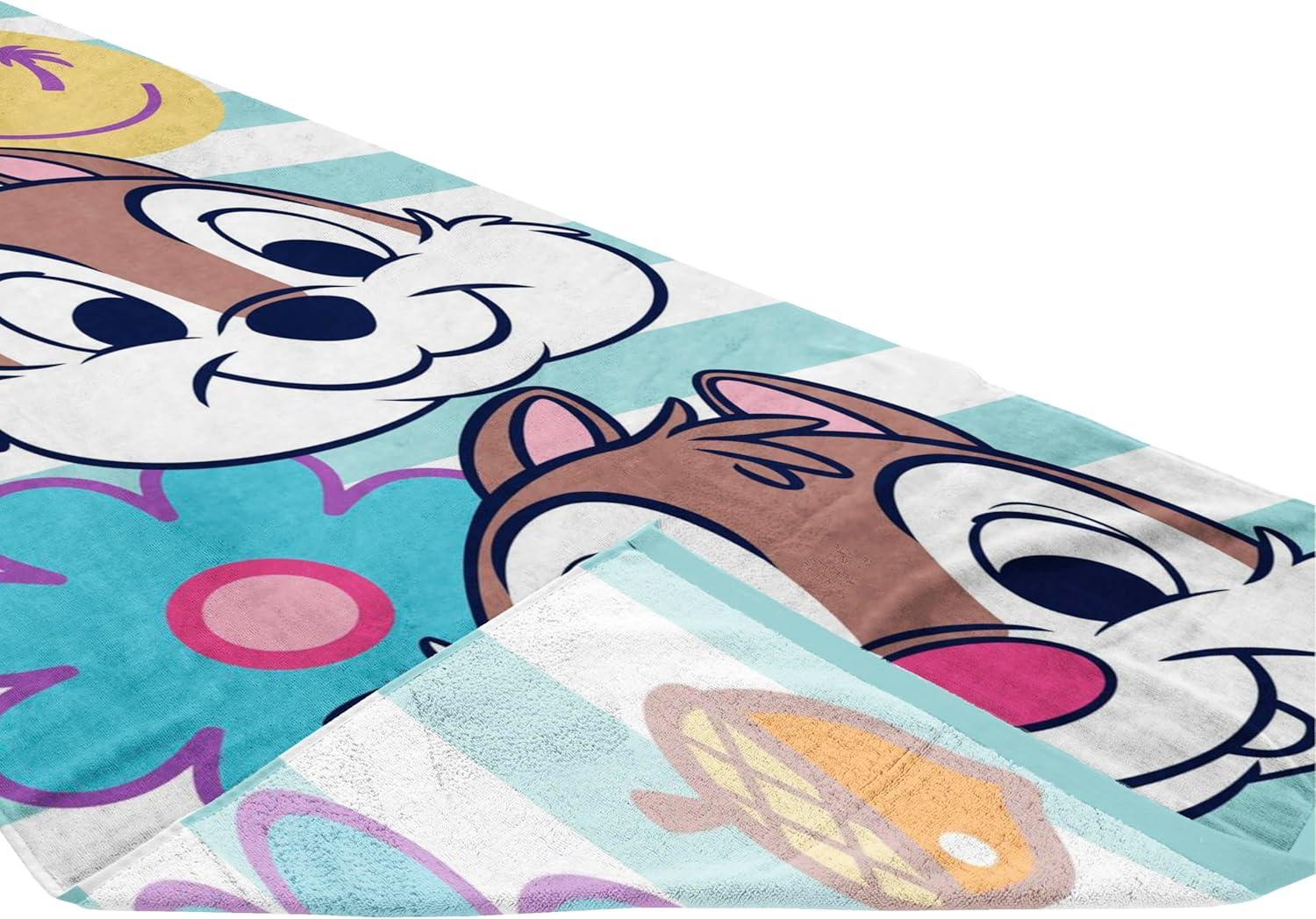 imageJay Franco Minecraft Creeper Kids Bath Pool Beach Towel  Super Soft ampamp Absorbent Blue 100 Cotton Towel Measures 28 x 58Multi  Chip  Dale