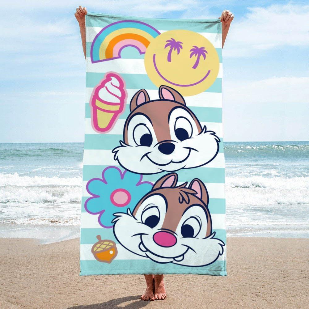 imageJay Franco Minecraft Creeper Kids Bath Pool Beach Towel  Super Soft ampamp Absorbent Blue 100 Cotton Towel Measures 28 x 58Multi  Chip  Dale