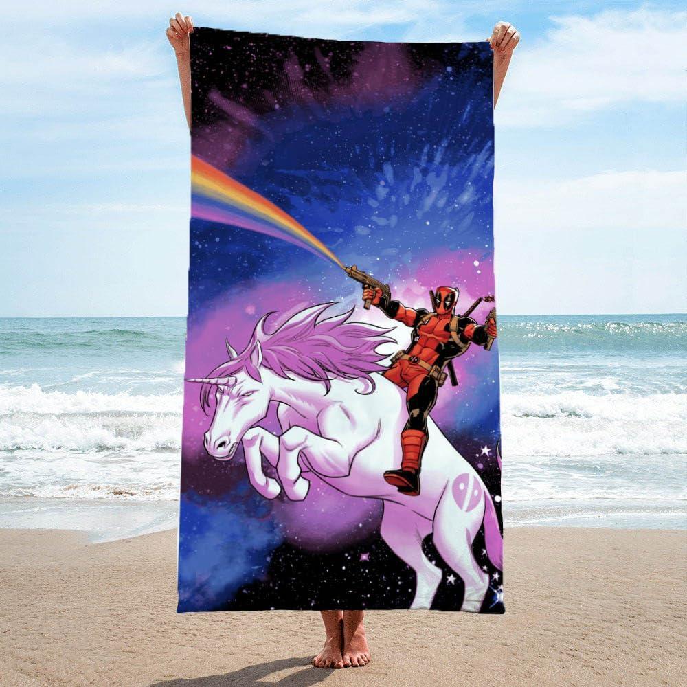 imageJay Franco Minecraft Creeper Kids Bath Pool Beach Towel  Super Soft ampamp Absorbent Blue 100 Cotton Towel Measures 28 x 58Multi  Deadpool