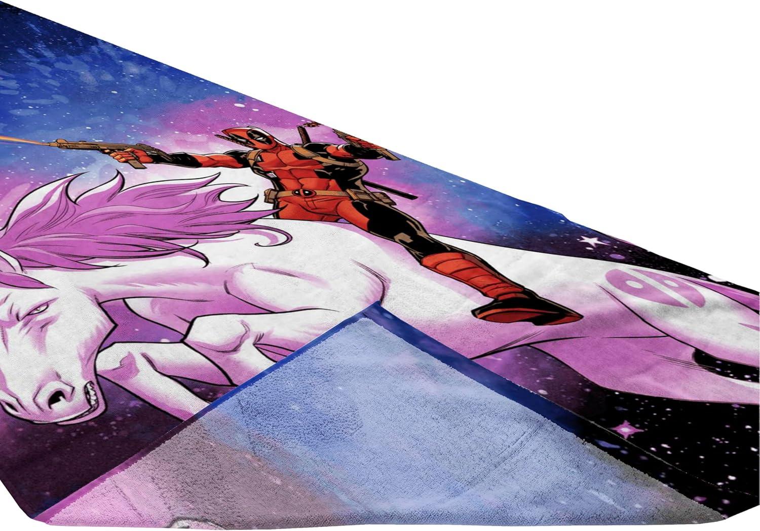 imageJay Franco Minecraft Creeper Kids Bath Pool Beach Towel  Super Soft ampamp Absorbent Blue 100 Cotton Towel Measures 28 x 58Multi  Deadpool