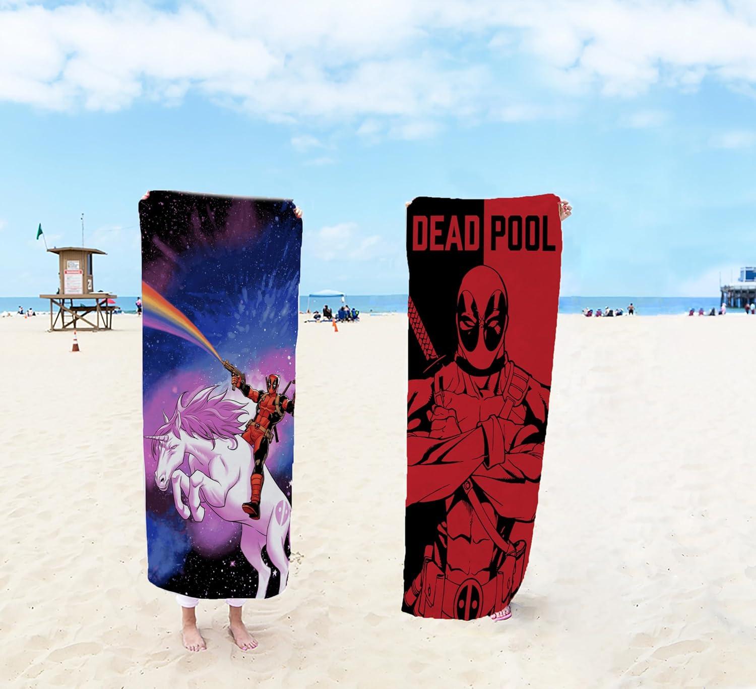 imageJay Franco Minecraft Creeper Kids Bath Pool Beach Towel  Super Soft ampamp Absorbent Blue 100 Cotton Towel Measures 28 x 58Multi  Deadpool