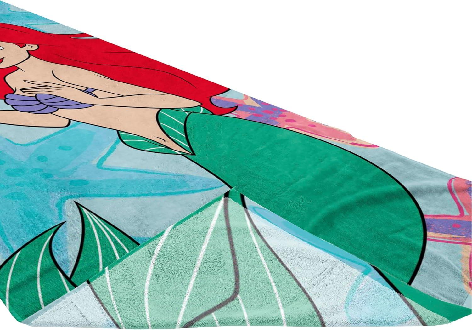 imageJay Franco Minecraft Creeper Kids Bath Pool Beach Towel  Super Soft ampamp Absorbent Blue 100 Cotton Towel Measures 28 x 58Multi  Little Mermaid