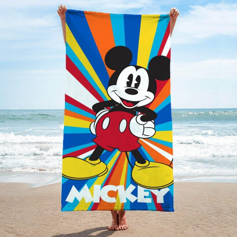 imageJay Franco Minecraft Creeper Kids Bath Pool Beach Towel  Super Soft ampamp Absorbent Blue 100 Cotton Towel Measures 28 x 58Multi  Mickey Mouse 01