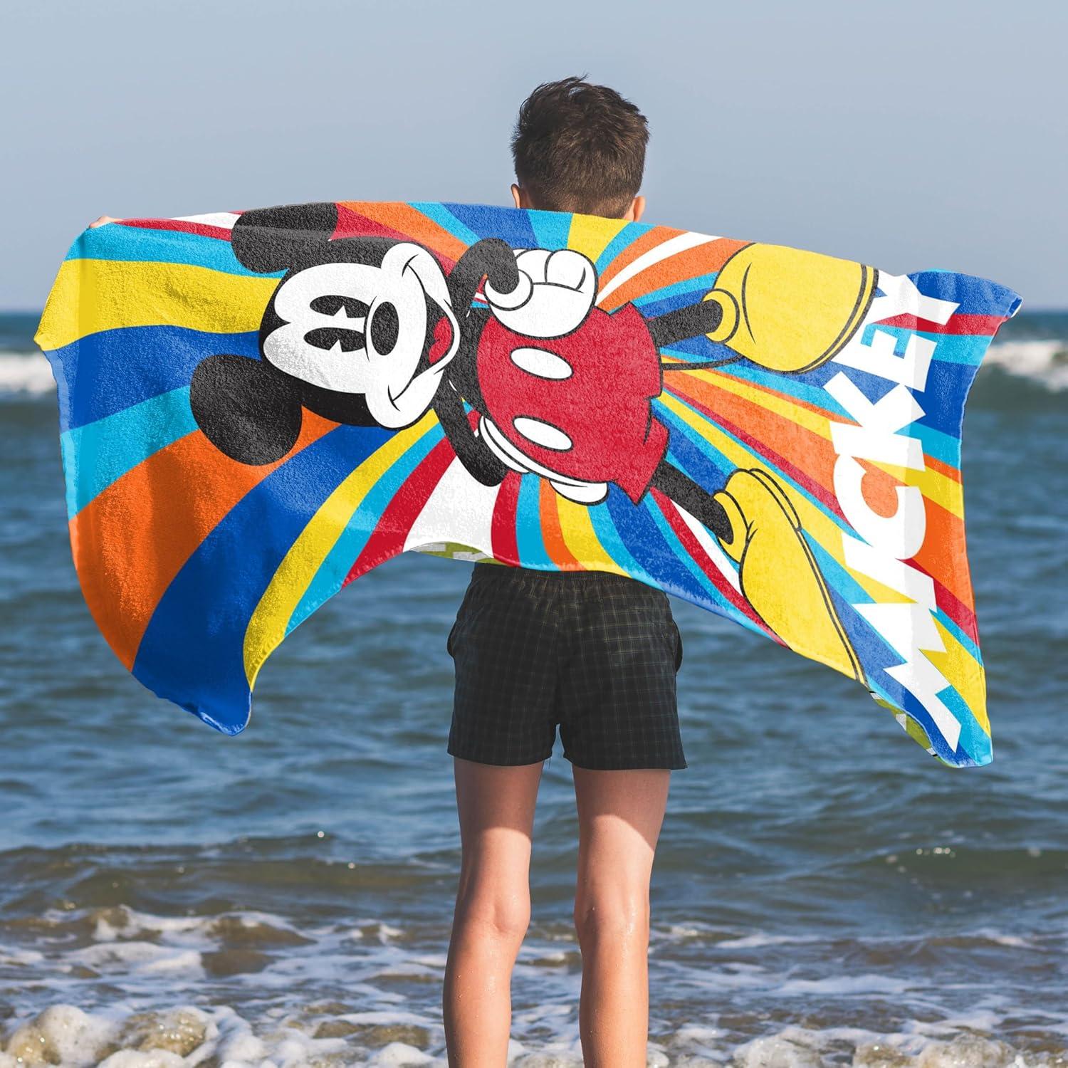 imageJay Franco Minecraft Creeper Kids Bath Pool Beach Towel  Super Soft ampamp Absorbent Blue 100 Cotton Towel Measures 28 x 58Multi  Mickey Mouse 01
