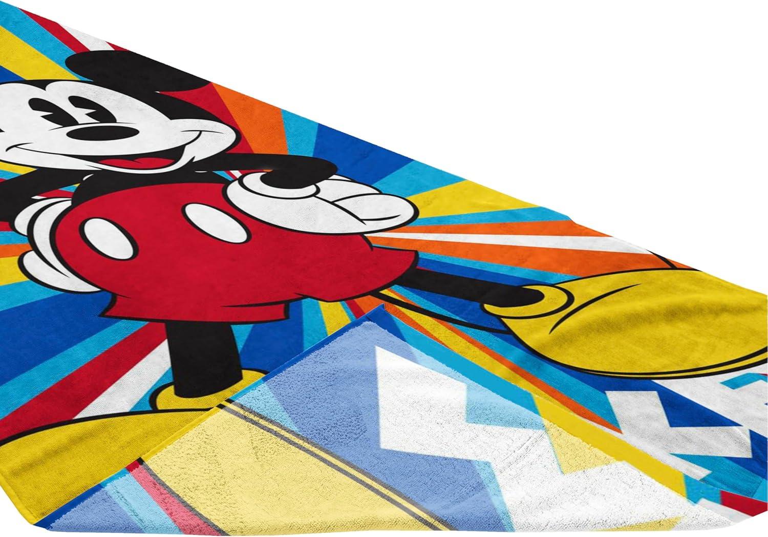 imageJay Franco Minecraft Creeper Kids Bath Pool Beach Towel  Super Soft ampamp Absorbent Blue 100 Cotton Towel Measures 28 x 58Multi  Mickey Mouse 01