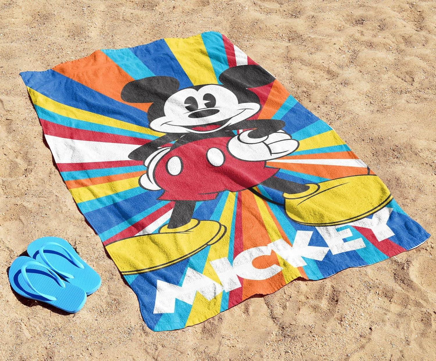 imageJay Franco Minecraft Creeper Kids Bath Pool Beach Towel  Super Soft ampamp Absorbent Blue 100 Cotton Towel Measures 28 x 58Multi  Mickey Mouse 01