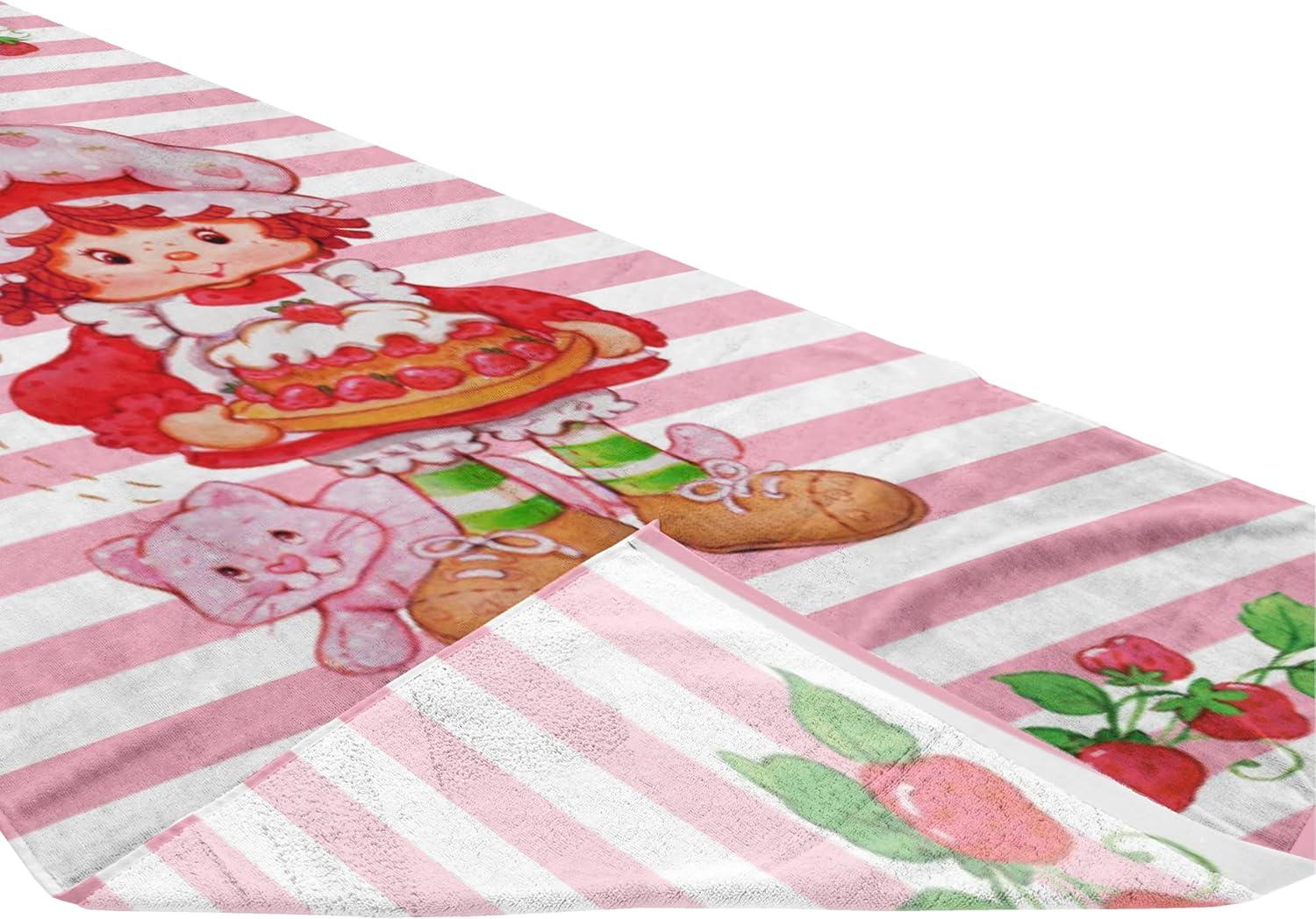 imageJay Franco Minecraft Creeper Kids Bath Pool Beach Towel  Super Soft ampamp Absorbent Blue 100 Cotton Towel Measures 28 x 58Multi  Strawberry Shortcake