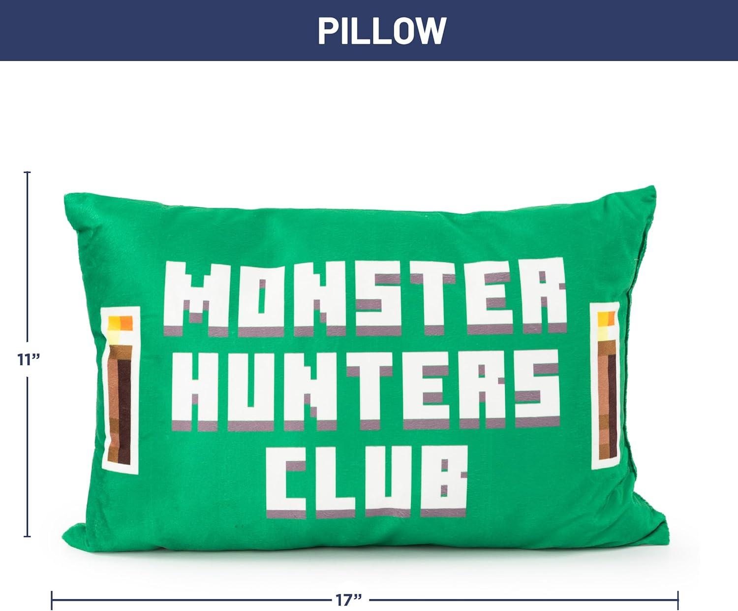 imageMinecraft Creeper 3 Piece Sleepover Set  Cozy ampamp Warm Slumber Bag with Pillow ampamp Eye Mask Official Minecraft Product