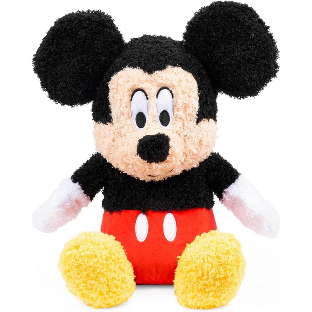imageJay Franco Disney Mickey Mouse Fuzzy Plush Pillow Buddy  Super Soft Stuffed Pillow  Polyester Microfiber