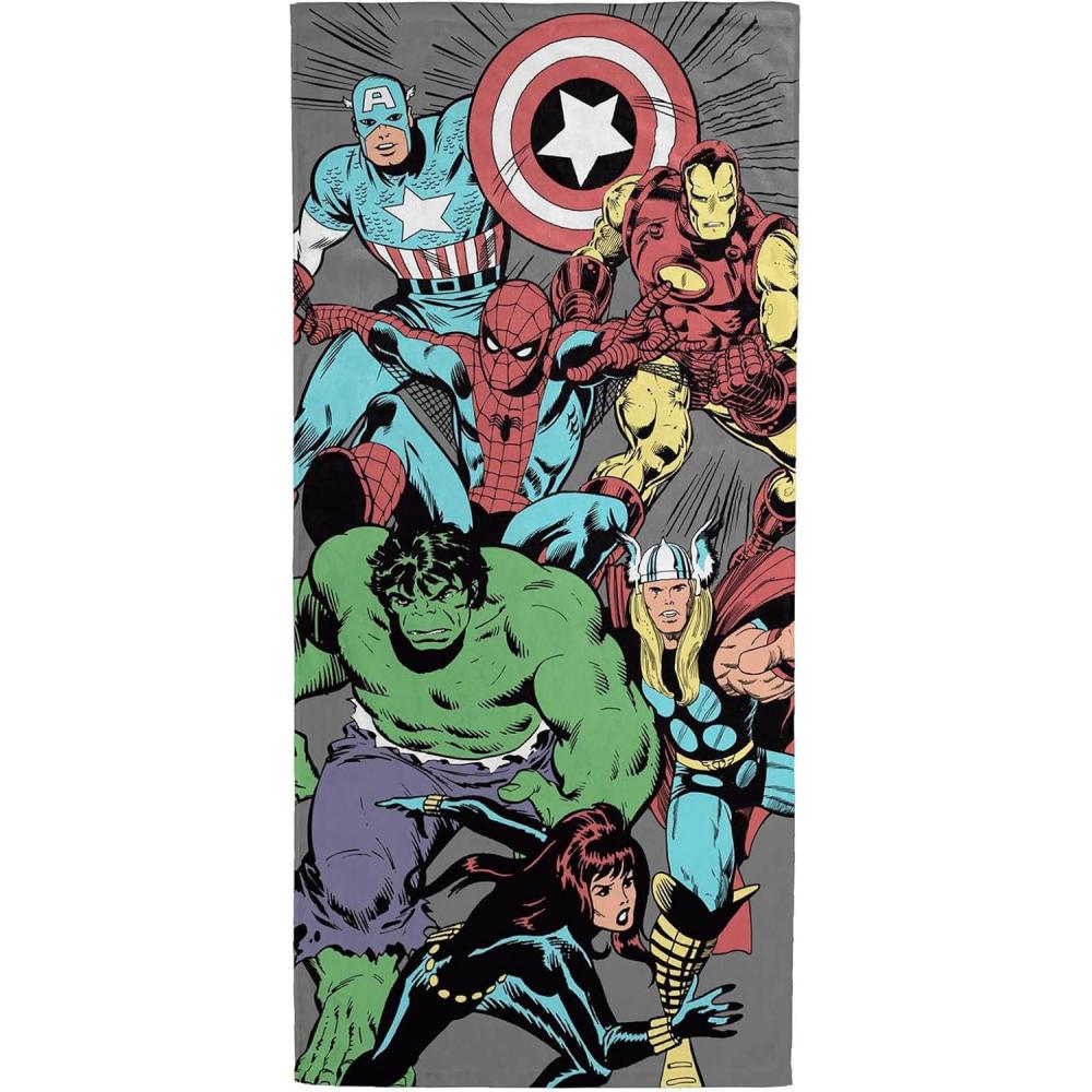 imageJay Franco Minecraft Creeper Kids Bath Pool Beach Towel  Super Soft ampamp Absorbent Blue 100 Cotton Towel Measures 28 x 58Gray  Marvel Comics