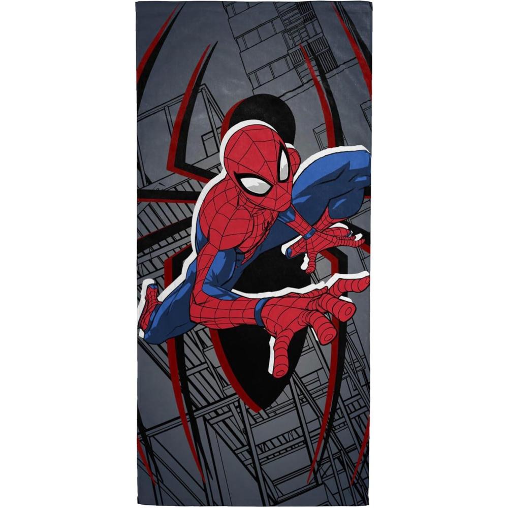 imageJay Franco Minecraft Creeper Kids Bath Pool Beach Towel  Super Soft ampamp Absorbent Blue 100 Cotton Towel Measures 28 x 58Gray  Spiderman