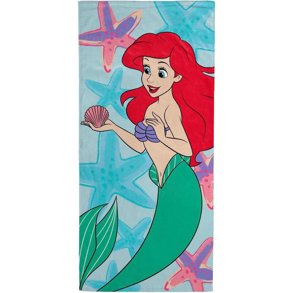 imageJay Franco Minecraft Creeper Kids Bath Pool Beach Towel  Super Soft ampamp Absorbent Blue 100 Cotton Towel Measures 28 x 58Multi  Little Mermaid