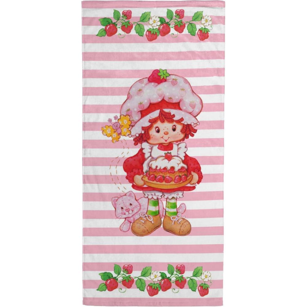 imageJay Franco Minecraft Creeper Kids Bath Pool Beach Towel  Super Soft ampamp Absorbent Blue 100 Cotton Towel Measures 28 x 58Multi  Strawberry Shortcake