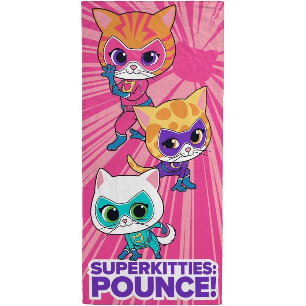 imageJay Franco Minecraft Creeper Kids Bath Pool Beach Towel  Super Soft ampamp Absorbent Blue 100 Cotton Towel Measures 28 x 58Pink  Super Kitties