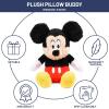 imageJay Franco Disney Mickey Mouse Fuzzy Plush Pillow Buddy  Super Soft Stuffed Pillow  Polyester Microfiber