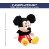 imageJay Franco Disney Mickey Mouse Fuzzy Plush Pillow Buddy  Super Soft Stuffed Pillow  Polyester Microfiber
