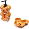 imageJay Franco Disney Minnie Mouse Gingerbread Bathroom Set  2 Piece Collection Includes Lotion Pump and Soap Dish  Christmas and Holiday Bathroom AccessoriesBrown  Mickey Mouse