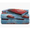 imageJay Franco DisneyPixar Cars Tune Up BlueGray 4 Piece Full Sheet Set with Lightning McQueen ampamp Mater Official DisneyPixar ProductBlue  Cars