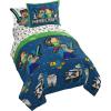 imageJay Franco Marvel Comics Captain America Twin Comforter Set  5 Piece Bed Set Includes Sheet Set ampamp Pillow Covers  Super Soft Avengers Kids BeddingBlue  Minecraft